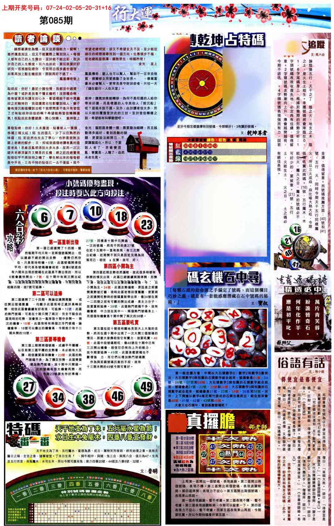 085期贴士皇B加大版[图]