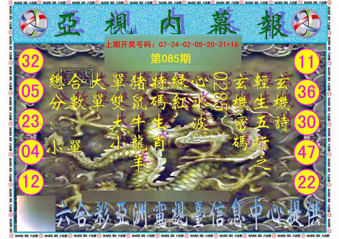 085期亚视内幕报[图]